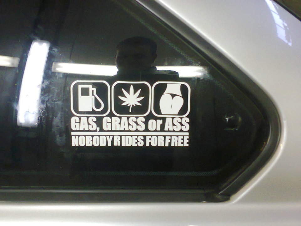 Gas or ass sticker