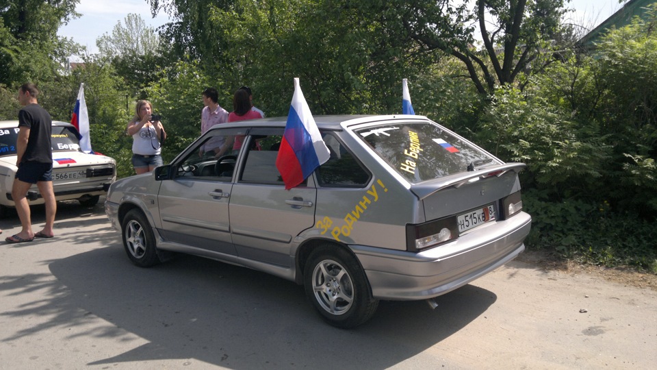 В нашем городе был организован автопробег посвящнный Великой Победе во