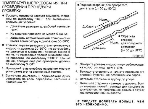 Как правильно проверить масло акпп на тойоте Как правильно проверить масло акпп на тойоте