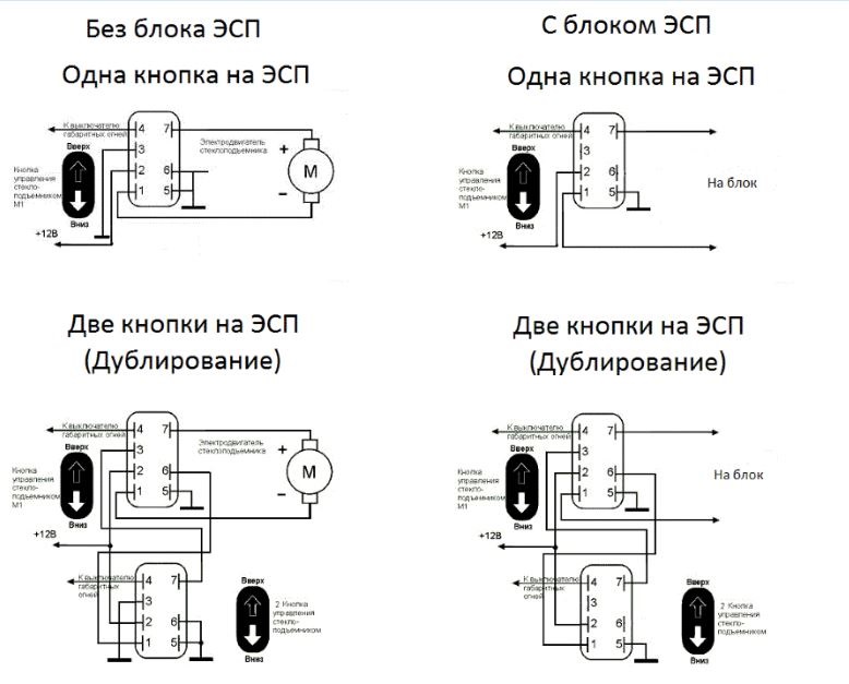 Схема подключения кнопок стеклоподъемников ваз 2115 Схема подключения кнопок стеклоподъемников ваз 2115