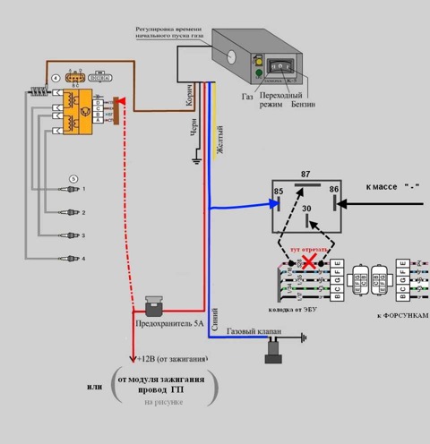 Схема подключения реле газового оборудования Схема подключения реле газового оборудования