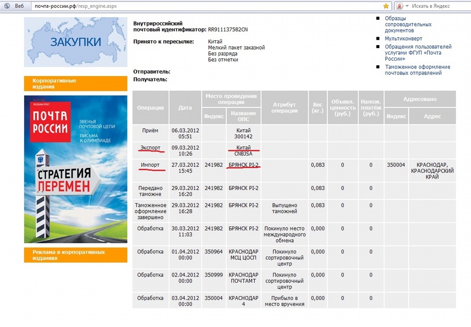 Каталог Интернет Магазина Почты