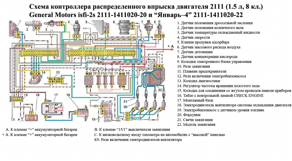 Схема ваз 21102 схема эбу Схема ваз 21102 схема эбу