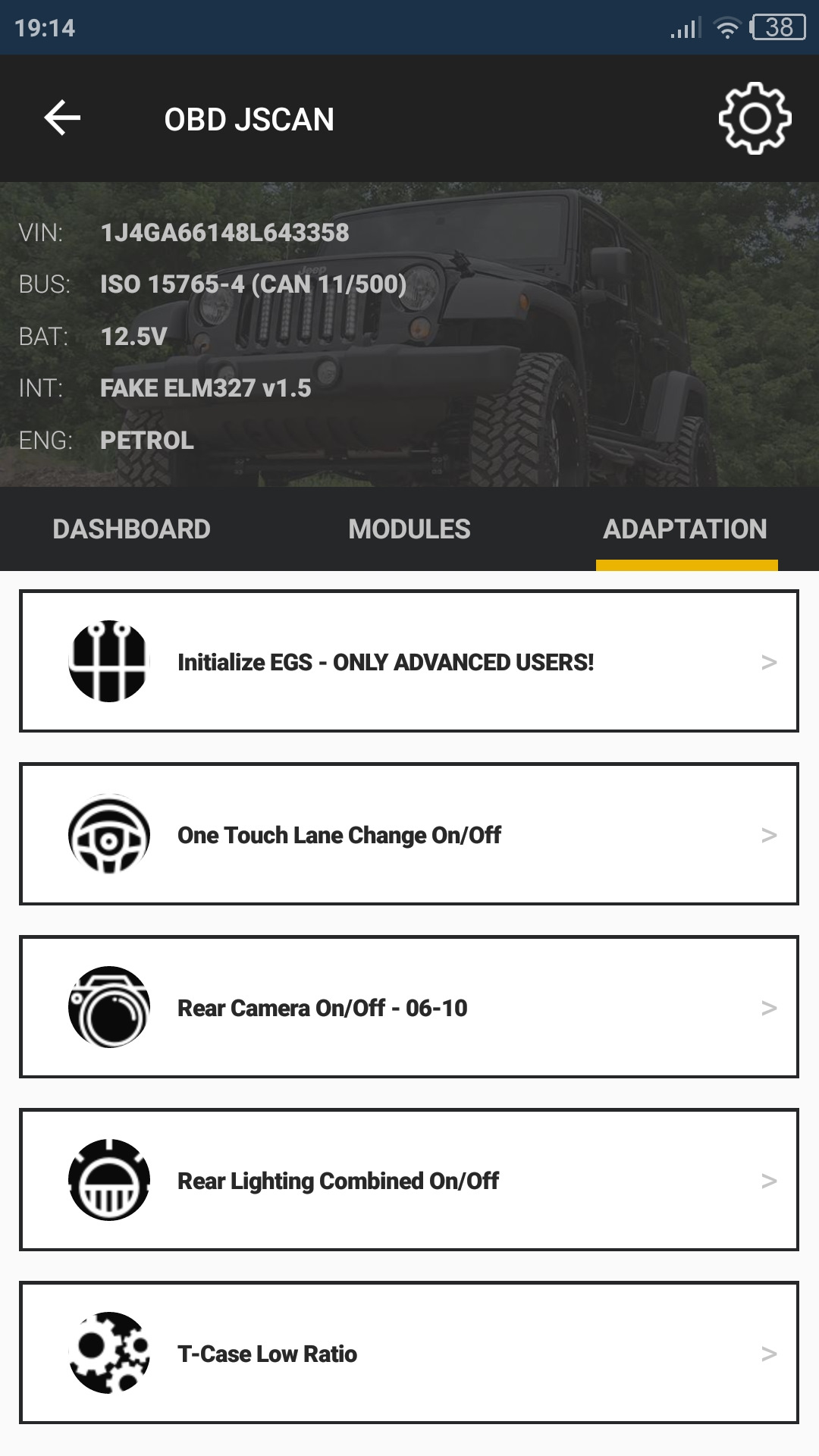 Обновление проги OBD JSCAN Jeep Grand Cherokee WK 3 л 2007 года