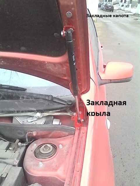 Газовые упоры на капот калина своими руками