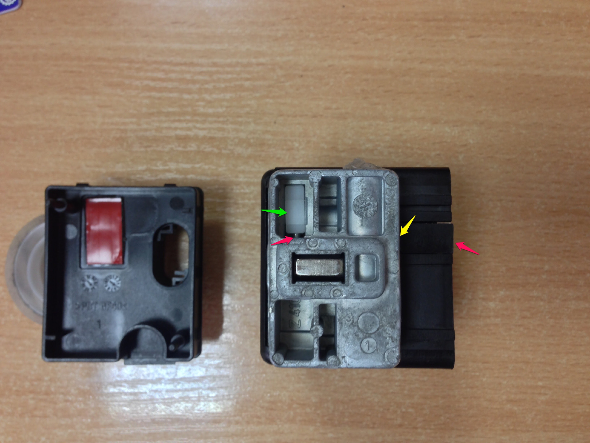 Разборка замка рулевой колонки