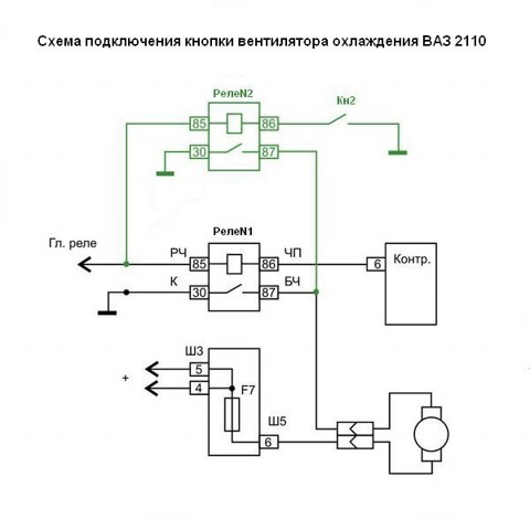Как сделать принудительное включение вентилятора 2109 Как сделать принудительное включение вентилятора 2109