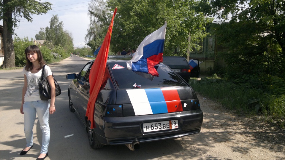 В нашем городе был организован автопробег посвящнный Великой Победе во