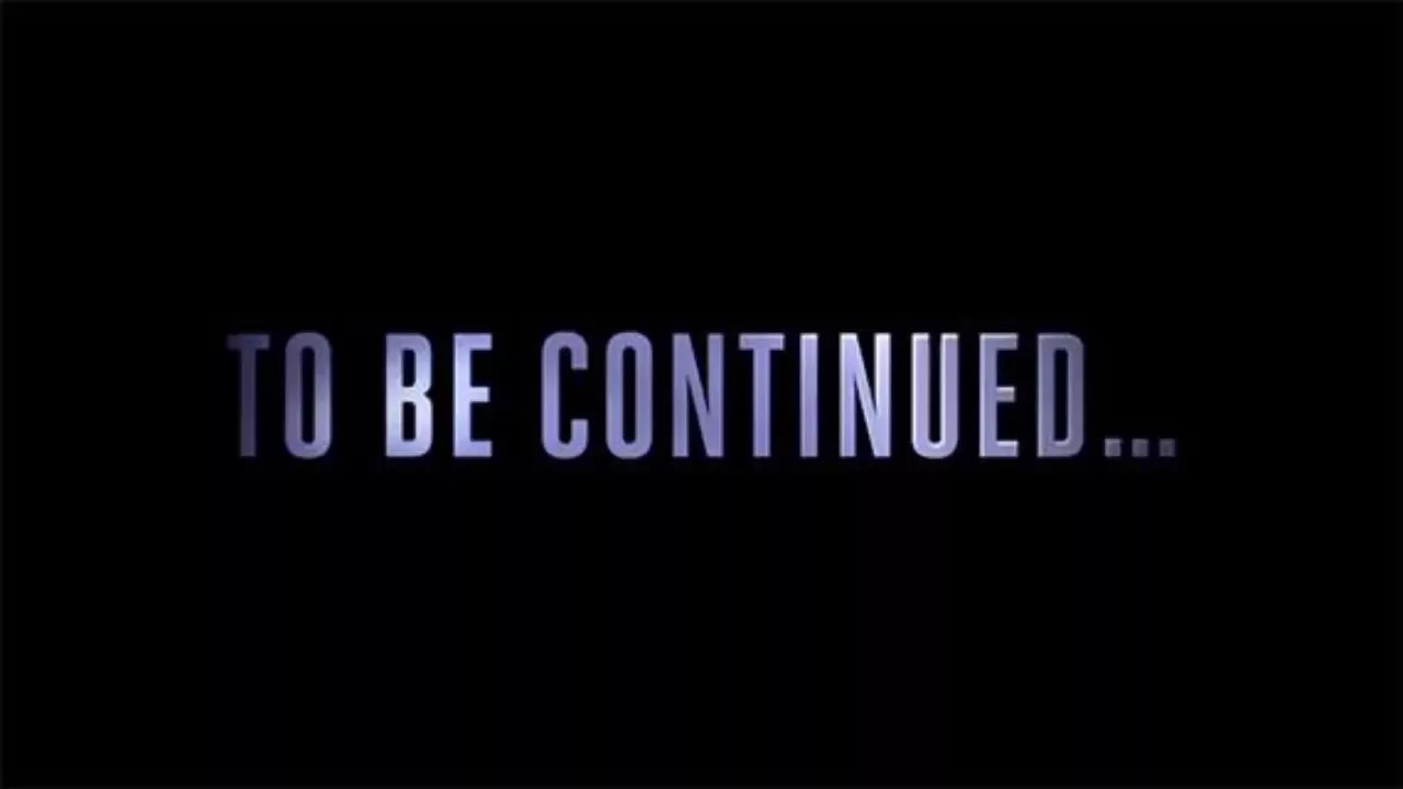 Надпись to be continued без фона