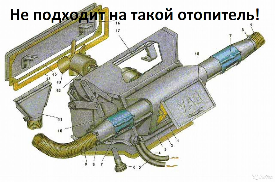 Радиатор печки уаз буханка старого образца