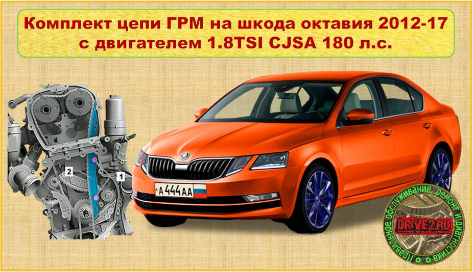 Комплект цепи ГРМ для автомобиля Октавия A7 с двигателем 1,8 CJSA 180 л ...