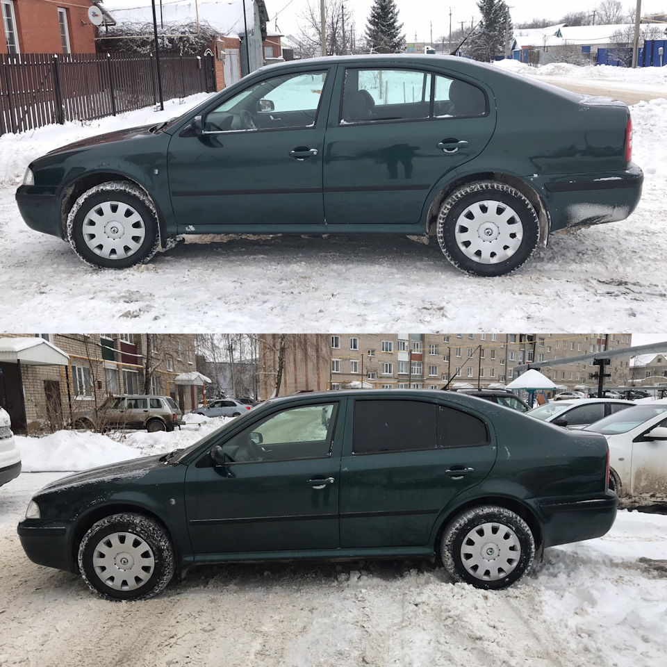 Тонировка перед 30% затемнения, зад 95% — Skoda Octavia A4 Mk1, 1,6 л, 2008  года | стайлинг | DRIVE2