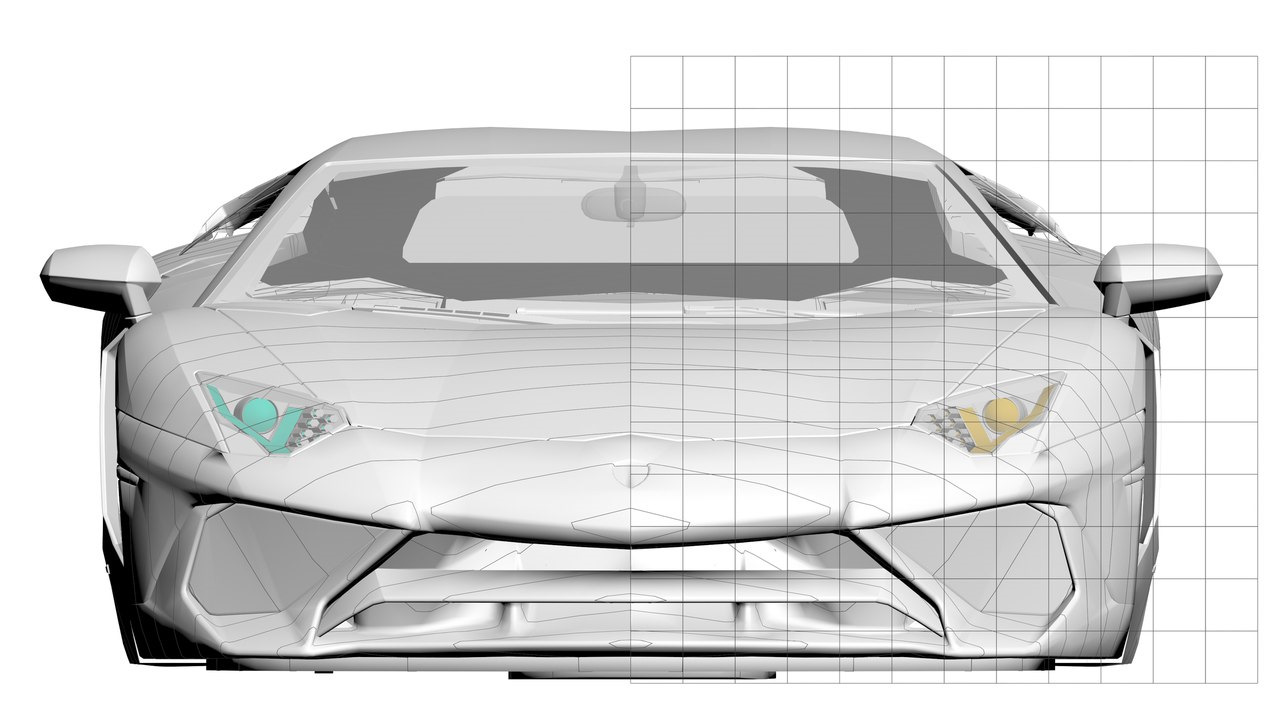 Lamborghini aventador чертеж