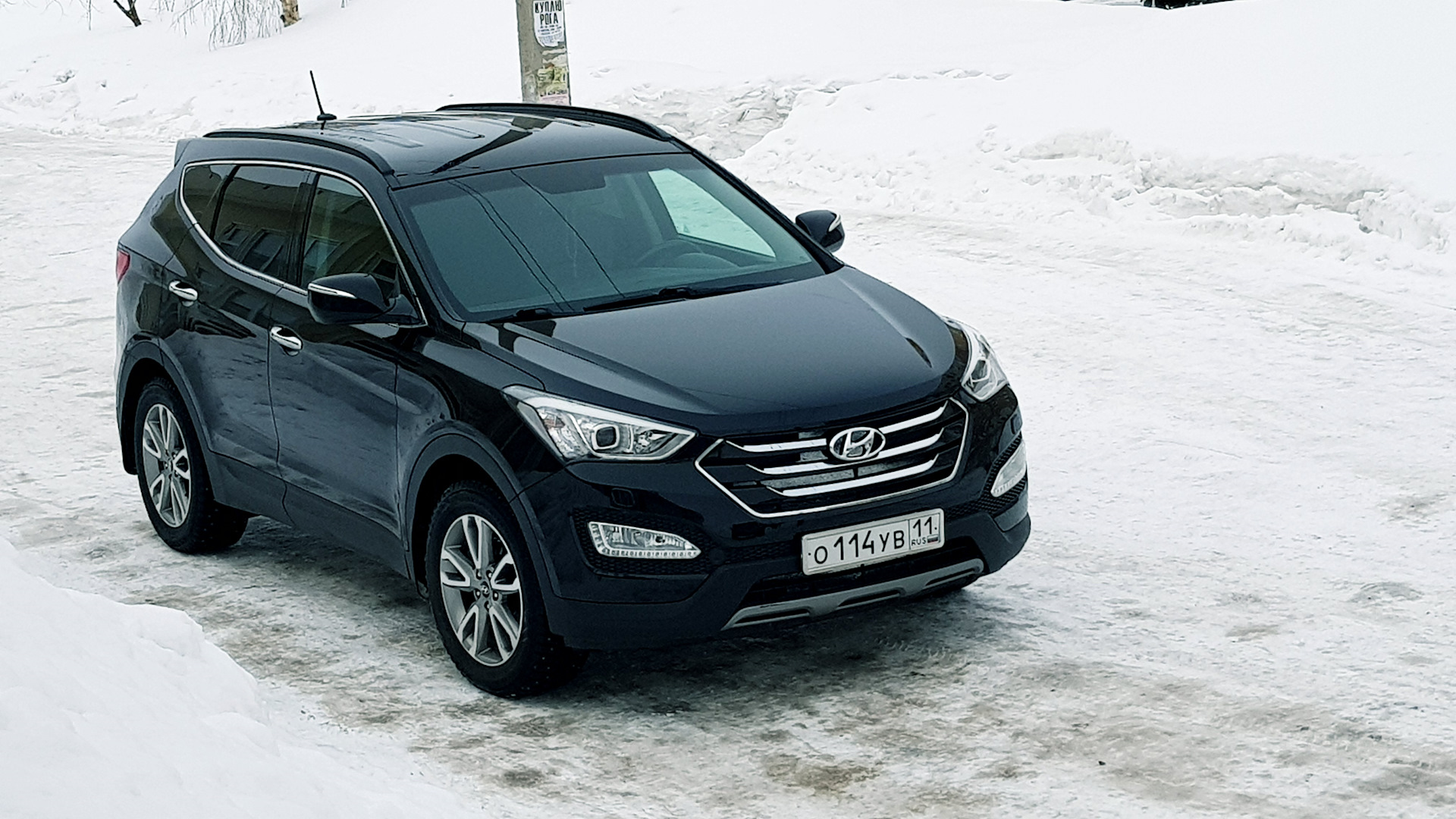 Hyundai Santa Fe (3G) 2.2 дизельный 2013 | Черный бриллиант на DRIVE2