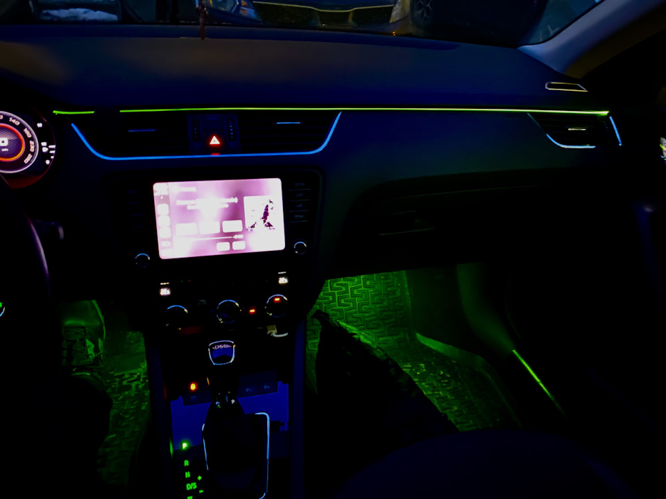 Ambient подсветка торпеды Октавия А7 — Skoda Octavia A7 Mk3, 1,4 л ...