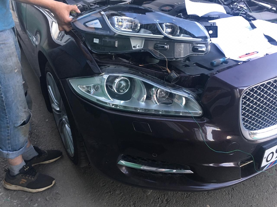 Jaguar XJ 351 установка рестайлинговых фар и бампера — JAGUAR PARTS на ...