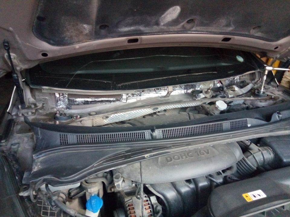 Как снять жабо хендай солярис Замена передних амортизаторов. - Hyundai i40, 2 л, 2013 года своими руками DRIVE