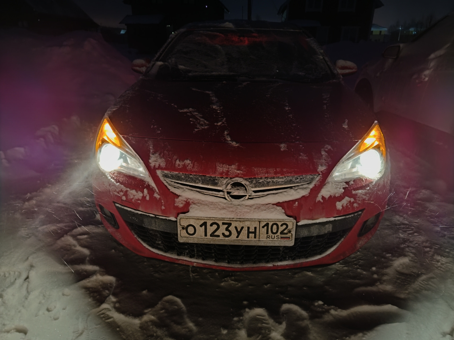 Оранжевые ДХО и габариты. — Opel Astra J GTC, 1,8 л, 2013 года ...