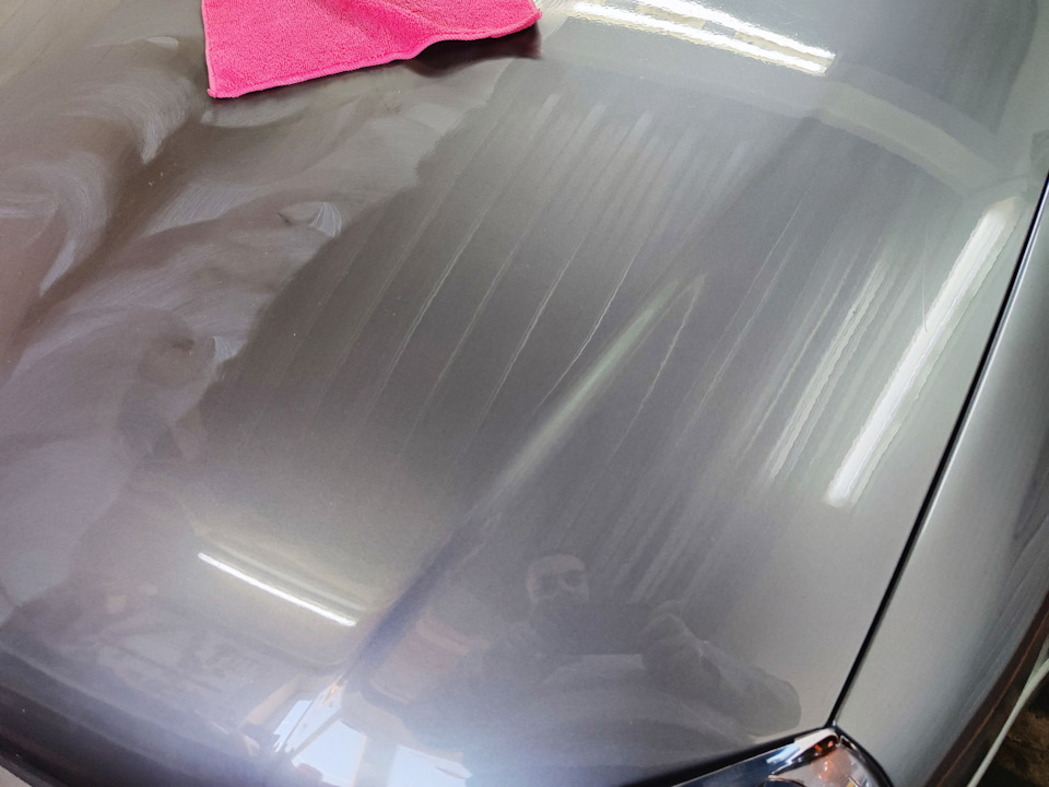 Полировка капота — Lada Калина Универсал (1G)