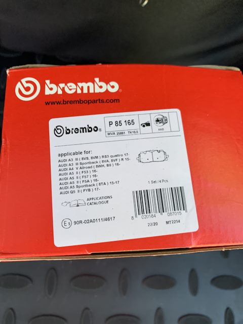 P85165 Тормозные колодки brembo | Запчасти на DRIVE2