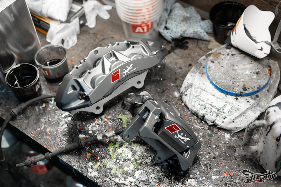 Окрас суппортов с нанесением логотипа! — FatTony на DRIVE2