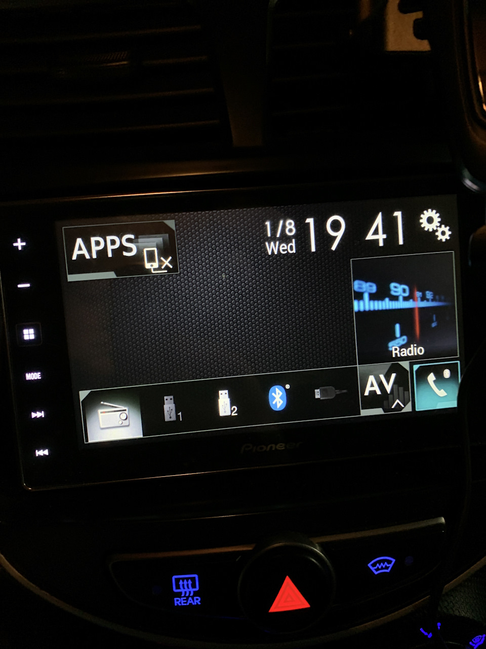 Обменяю пионер на штатную — Hyundai Solaris (1G), 1,6 л, 2015 года ...