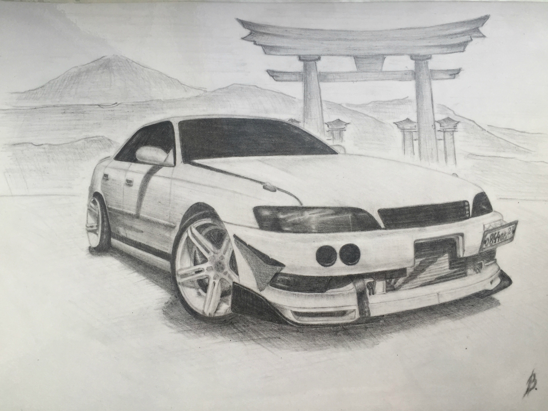 Toyota Chaser jzx100 рисунок