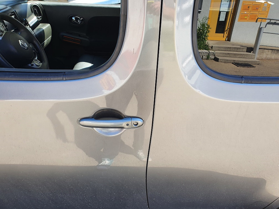 Как убрать вмятину без покраски — Nissan Cube III, 1,6 л, 2012 года ...