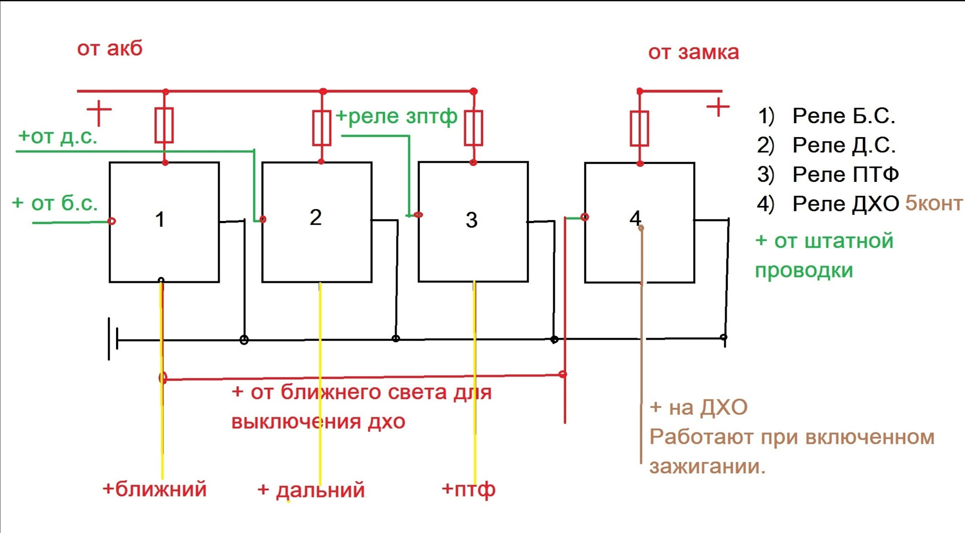 Реле зптф схема