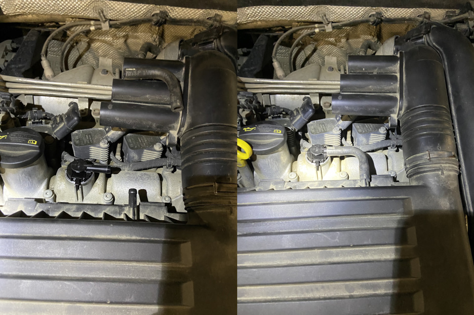 Замена ЕГР, клапан вентиляции картерных газов (КВКГ) (PCV) на шкоде ...