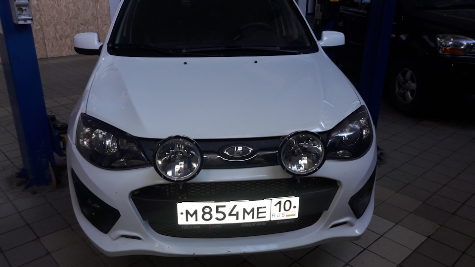 Туманки Освар — Lada Калина Универсал (2G), 1,6 л, 2014 года ...