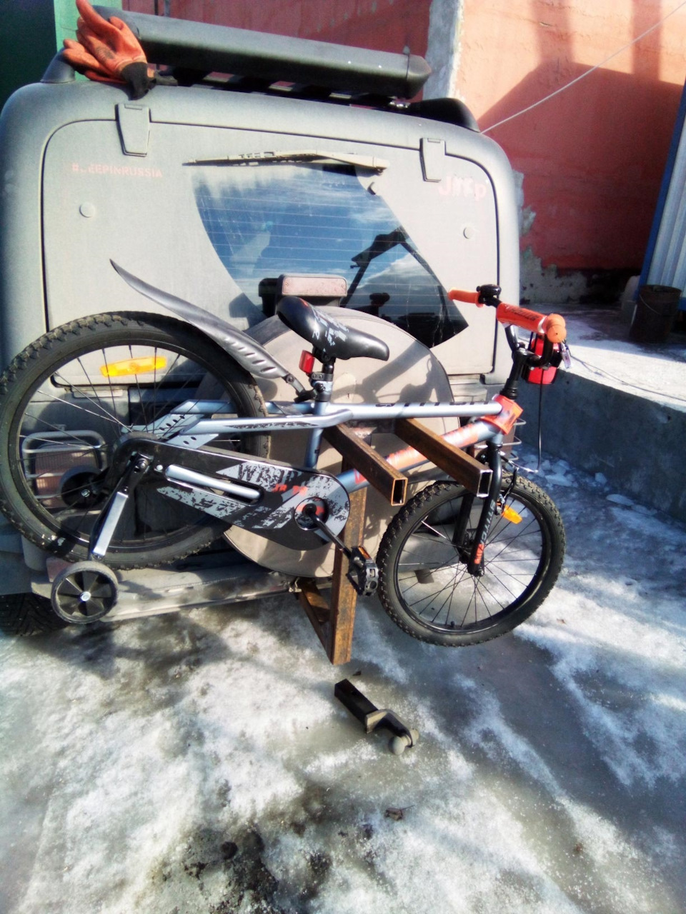 Колхозинг 80 уровня ч.2 (велобагажник) — Jeep Wrangler (TJ), 4 л., 1998 ...