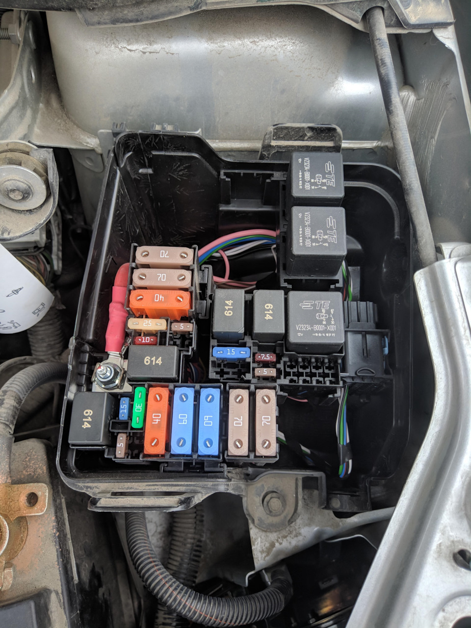 Подкапотный блок с открытой крышкой — Lada Vesta SW Cross (1G)