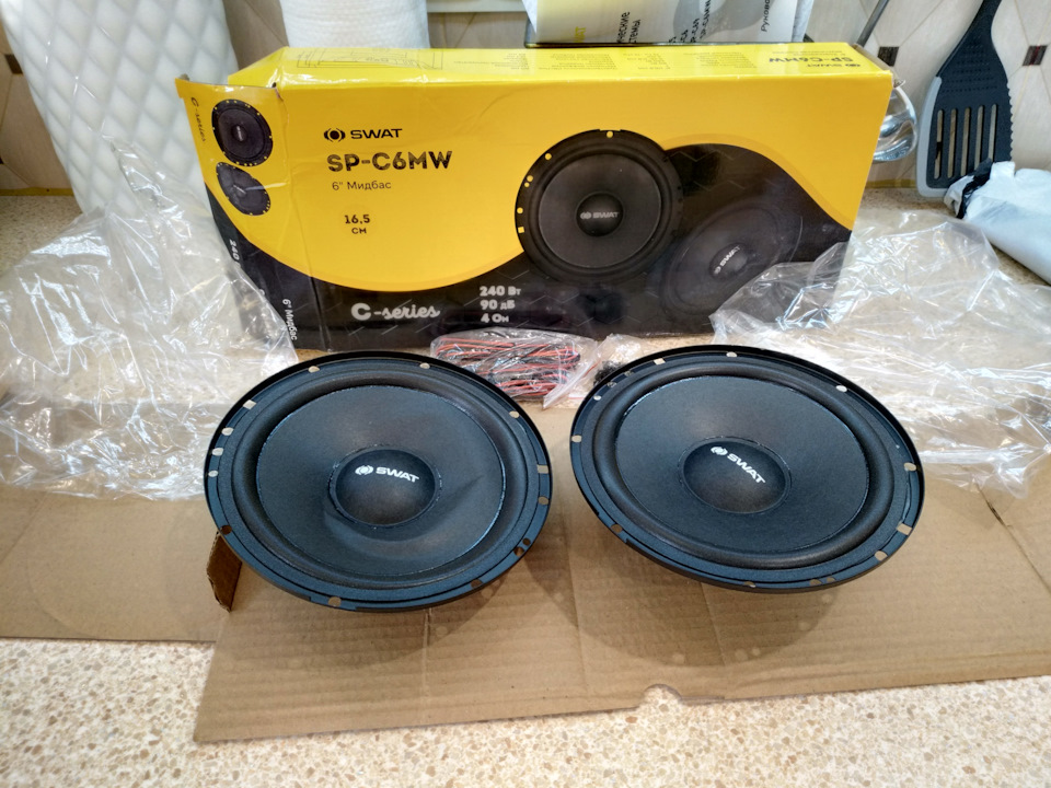 Мидбас-дешман SQ SWAT SP-C6MW(16.5 см) — Lada Гранта Лифтбек (2G), 1,6 ...