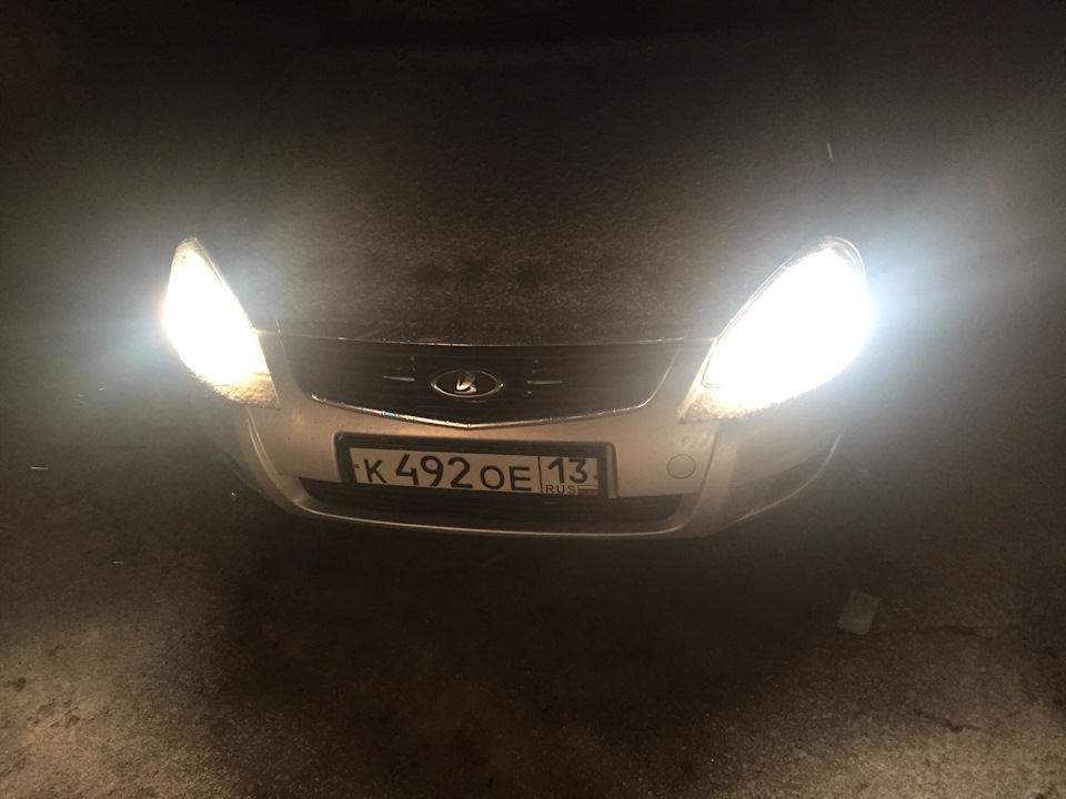 Установил Лампы с али h7 — Lada Приора седан, 1,6 л, 2016 года ...