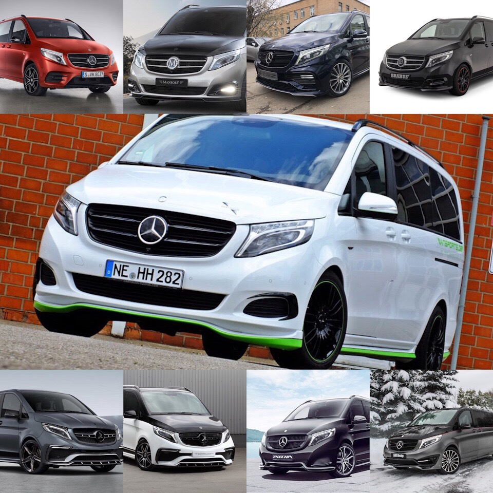 Mercedes V-class внешний тюнинг (tuning) . Что есть на просторах — Mercedes-Benz  V-Class (W447), 2,1 л, 2017 года | тюнинг | DRIVE2