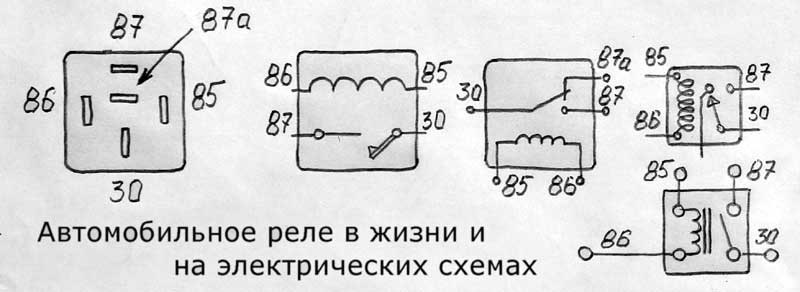 Автореле 12в 30а 5 контактов схема подключения