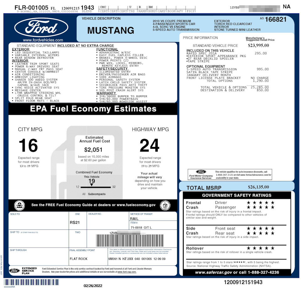 Что и почему я купил — Ford Mustang (5G), 4 л, 2010 года | покупка машины |  DRIVE2