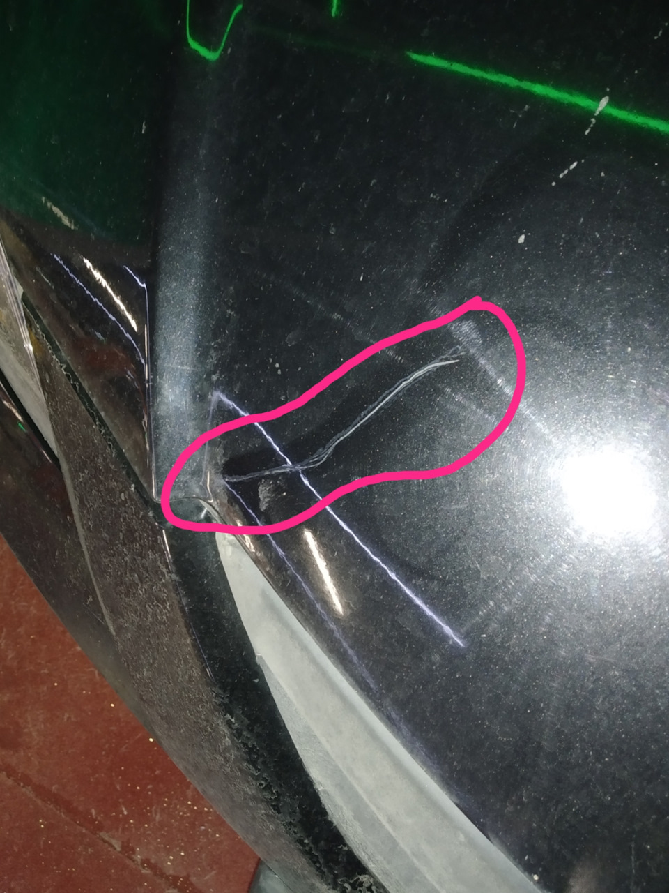 Обработка царапины на капоте — Mazda 3 (1G) BK, 1,6 л, 2006 года ...