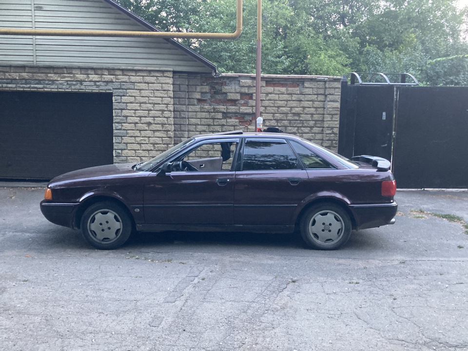 Спойлер от газели — соболь, на Ауди 80 б4 часть 2 — Audi 80 (B4), 2 л ...