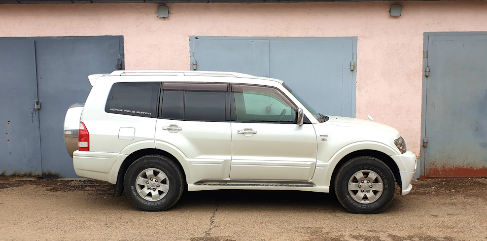 До установки: перед 51 см, зад 49-50 расстояние от ступицы — Mitsubishi Pajero (3G)