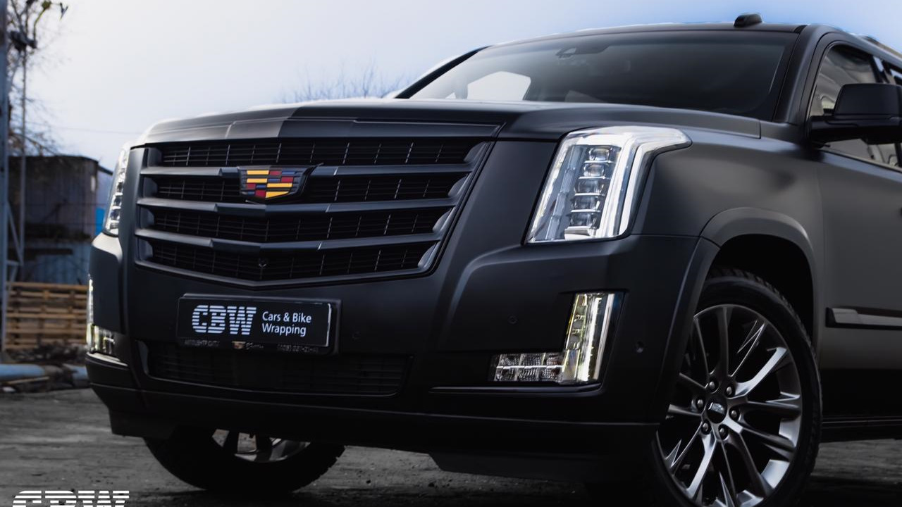 Cadillac Escalade ESV (3G) 6.2 бензиновый 2019 | Черный УФФ Матовый на  DRIVE2