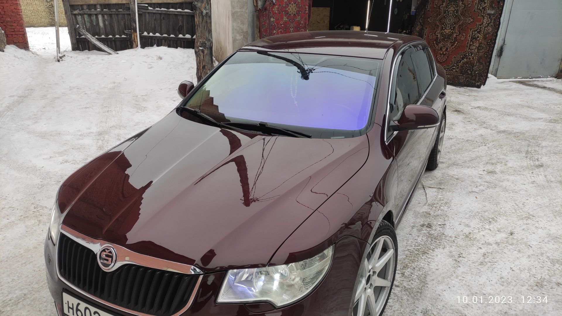 Атермальная пленка на лобовое — Skoda Superb Mk2, 1,8 л, 2009 года ...