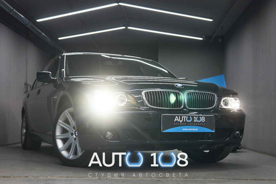 BMW 7 E65 — новые стекла фар, установка LED линз, бронирование фар ...