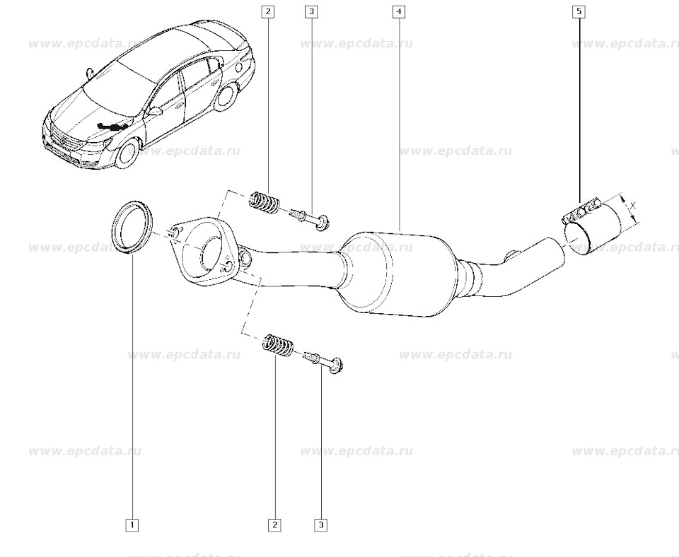 Схема выхлопной системы рено логан 1