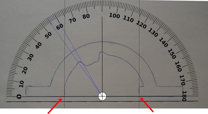 Градусная шкала для выставления зажигания Буран в масштабе 1 к 1. Угол 60 градусов колонки. Угол 0 градусов. St020401 диск градуированный для выставления фаз.