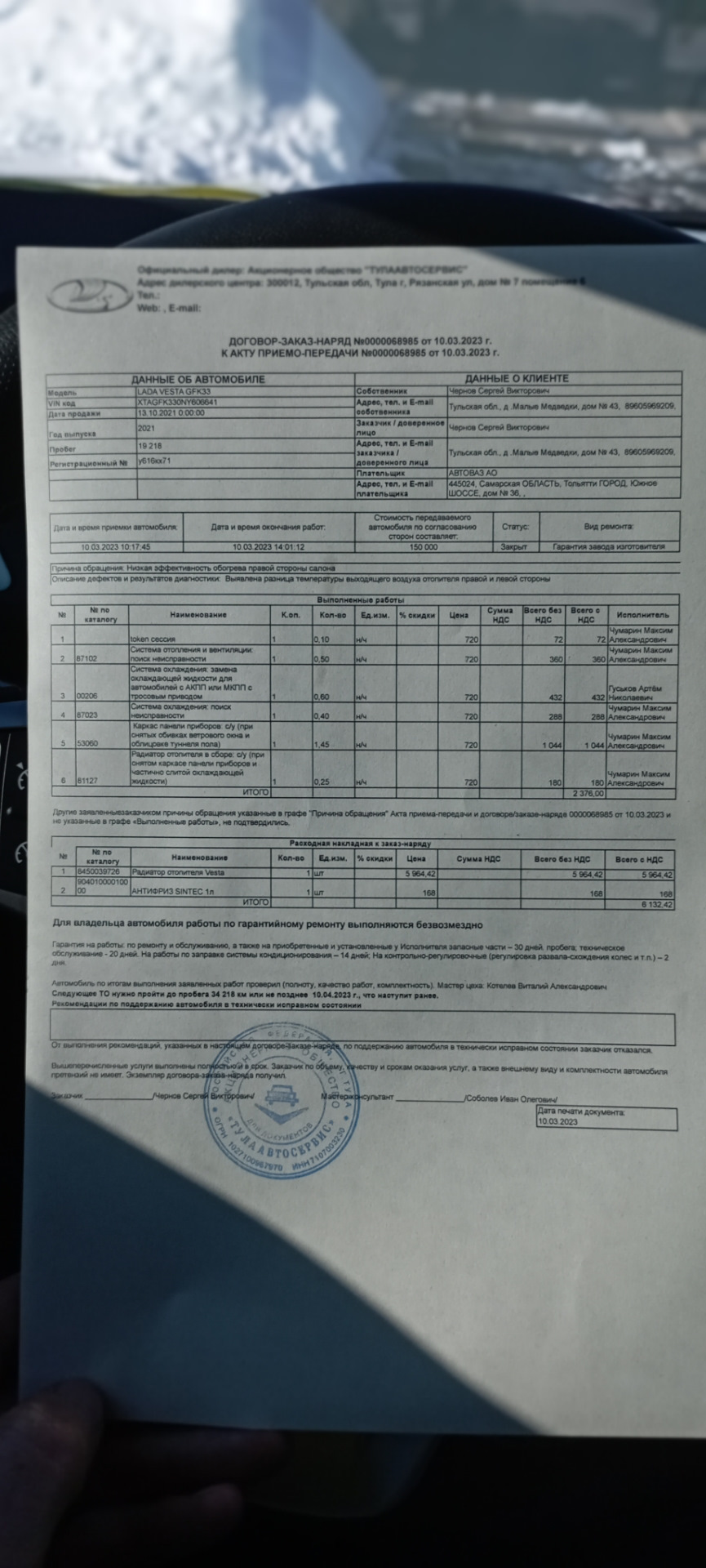 Что по чом — Lada Vesta SW Cross (1G)