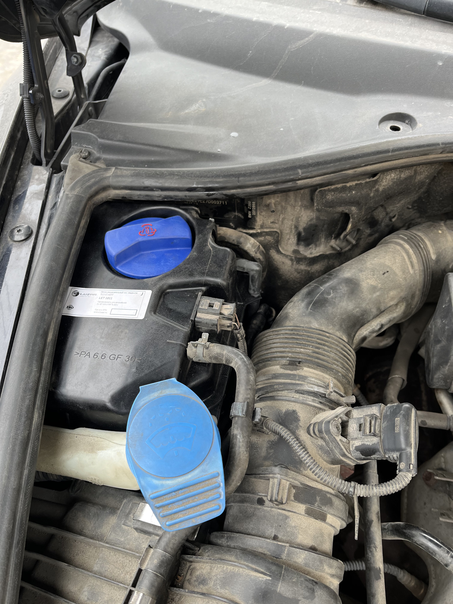 Потек расширительный бачок Tuareg 1 — Volkswagen Touareg (1G), 3,2 л ...