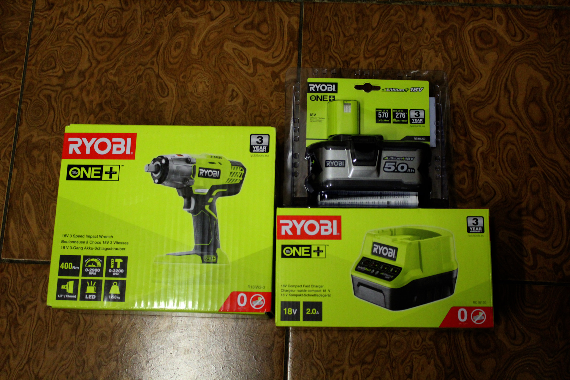 Ударный гайковерт ryobi one r18iw3 0 5133002436