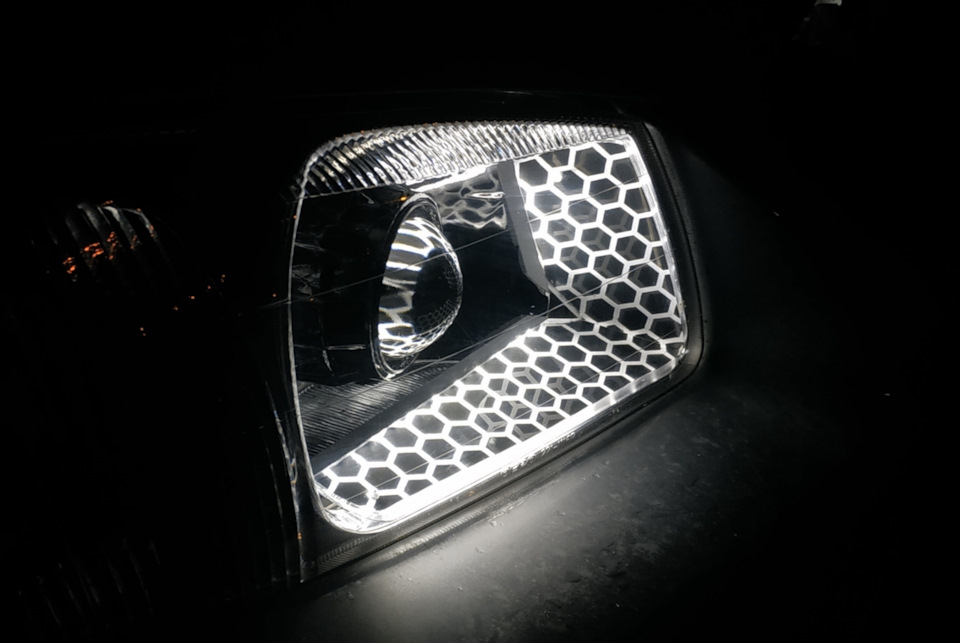 Сделал акцент на габариты. Установка led модулей — DRIVE2